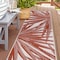 World Rug Gallery Tropical Leaves Nature Inspired Indoor/Outdoor Runner Rug 2' x 7' Rust 4030RUST2X7 - alternate 1